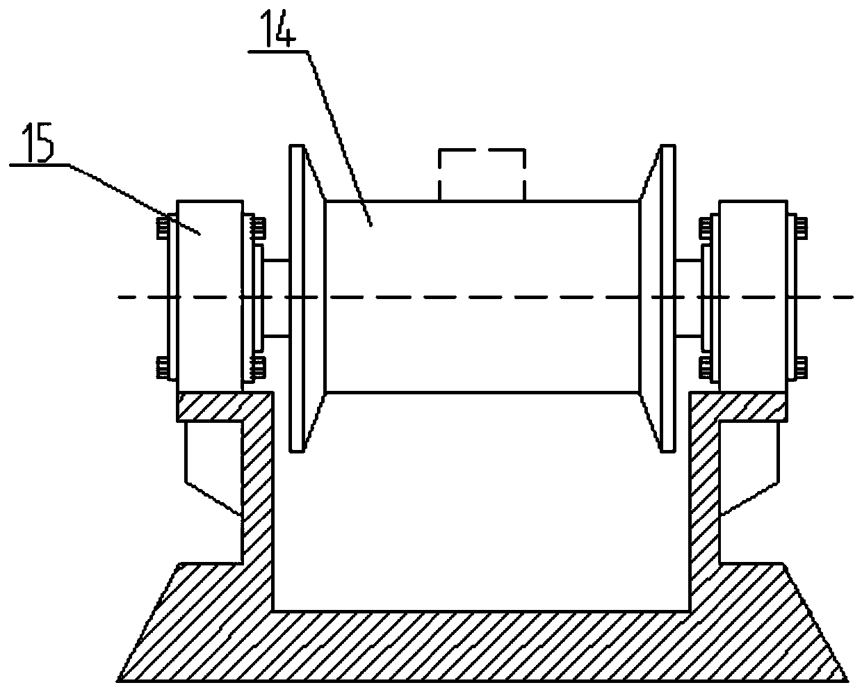 Short-sizing billet discharge roller table balancing device of small billet