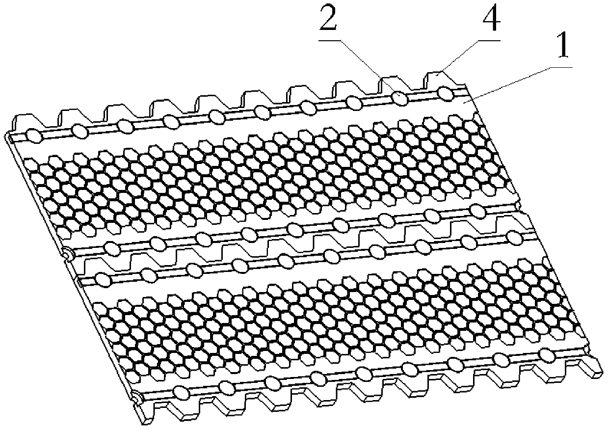 A row of nails for road emergency blankets for snowmobiles