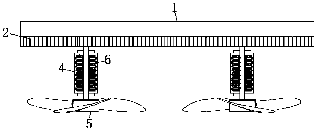 Anti-intertwining device for unmanned ship propeller and with carbon fiber cutting tool