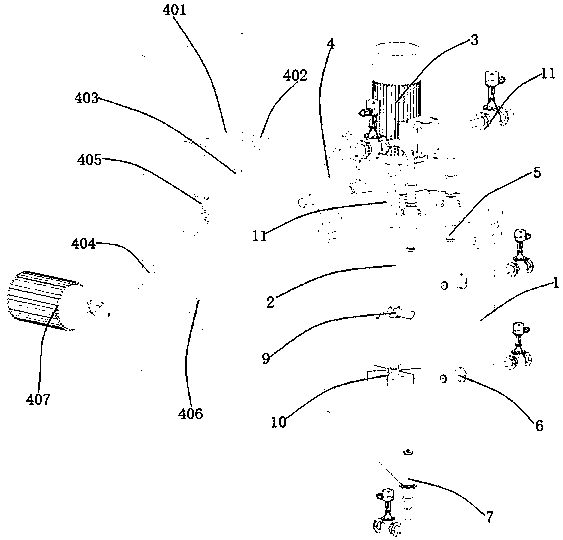 Chaotic composite stirring system and stirring method thereof