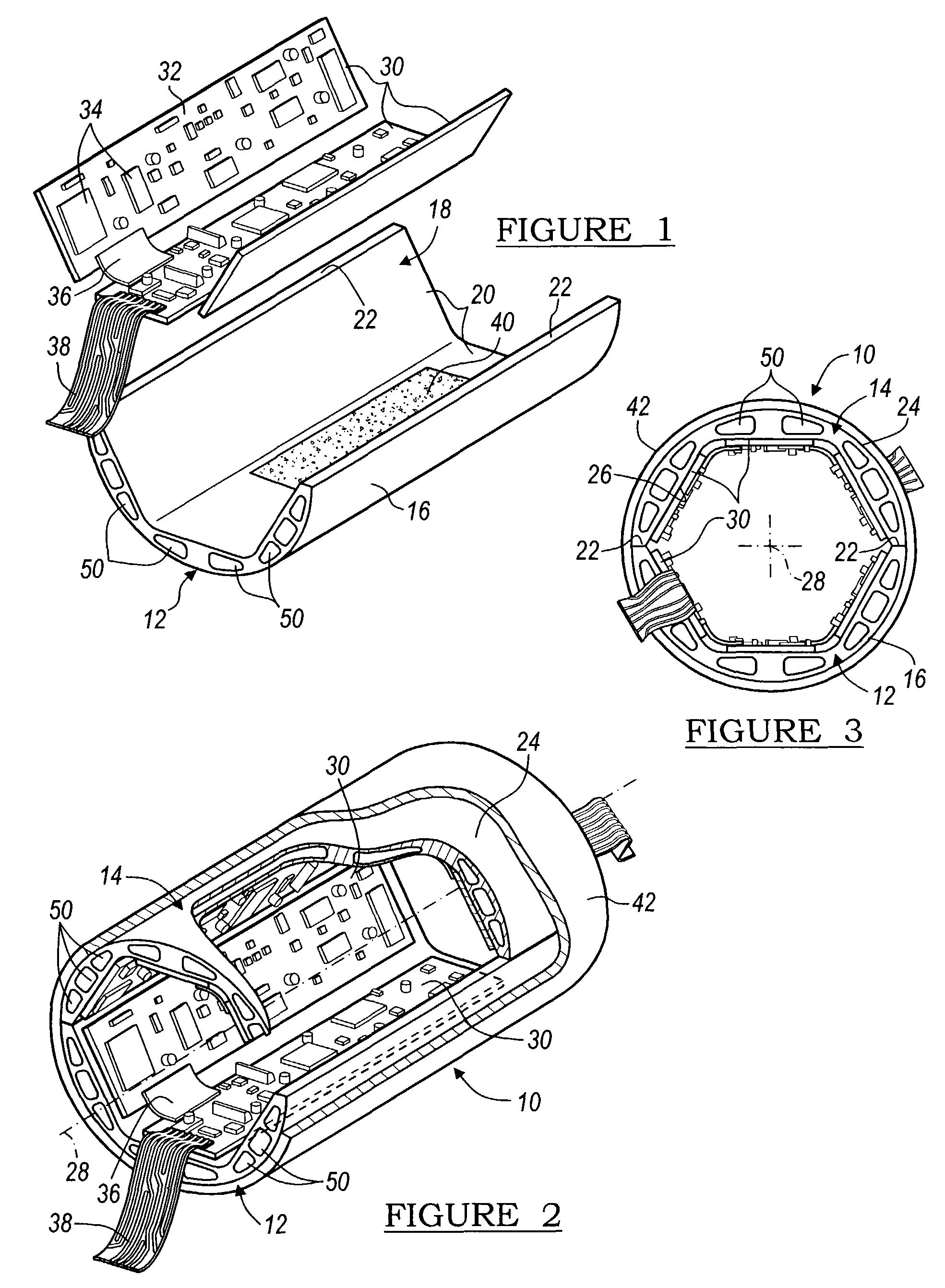 Microelectronic package within cylindrical housing
