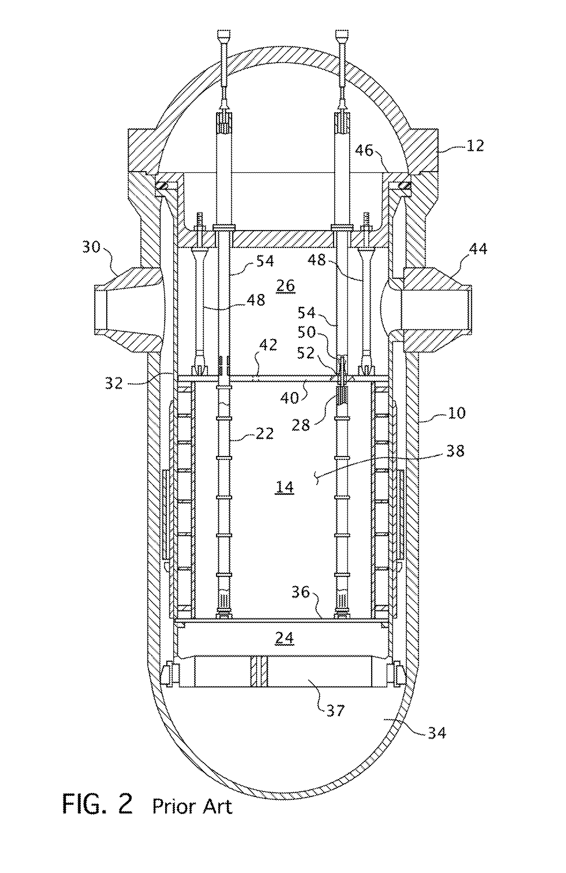 Passive system for cooling the core of a nuclear reactor