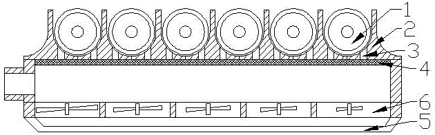 Waste heat recycling type vinyl flooring insulating assembly line