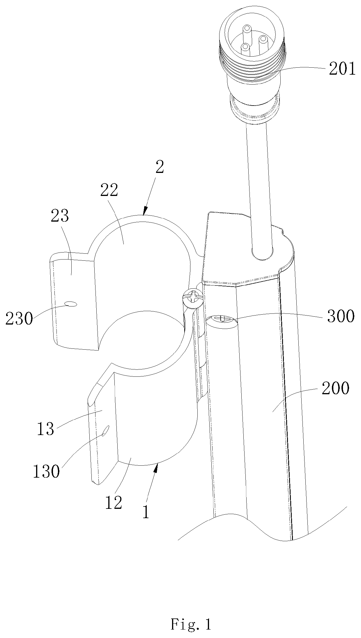 Fixing structure of lighting apparatus and lighting apparatus of shelf