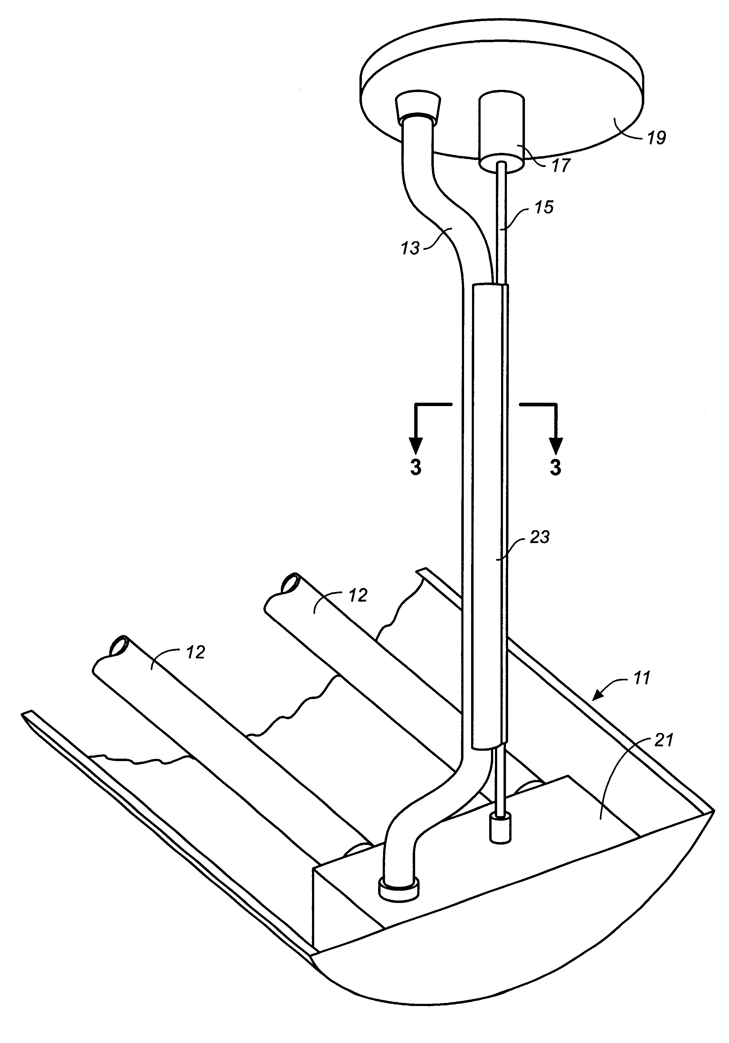 Electrical power cord manager for a lighting fixture