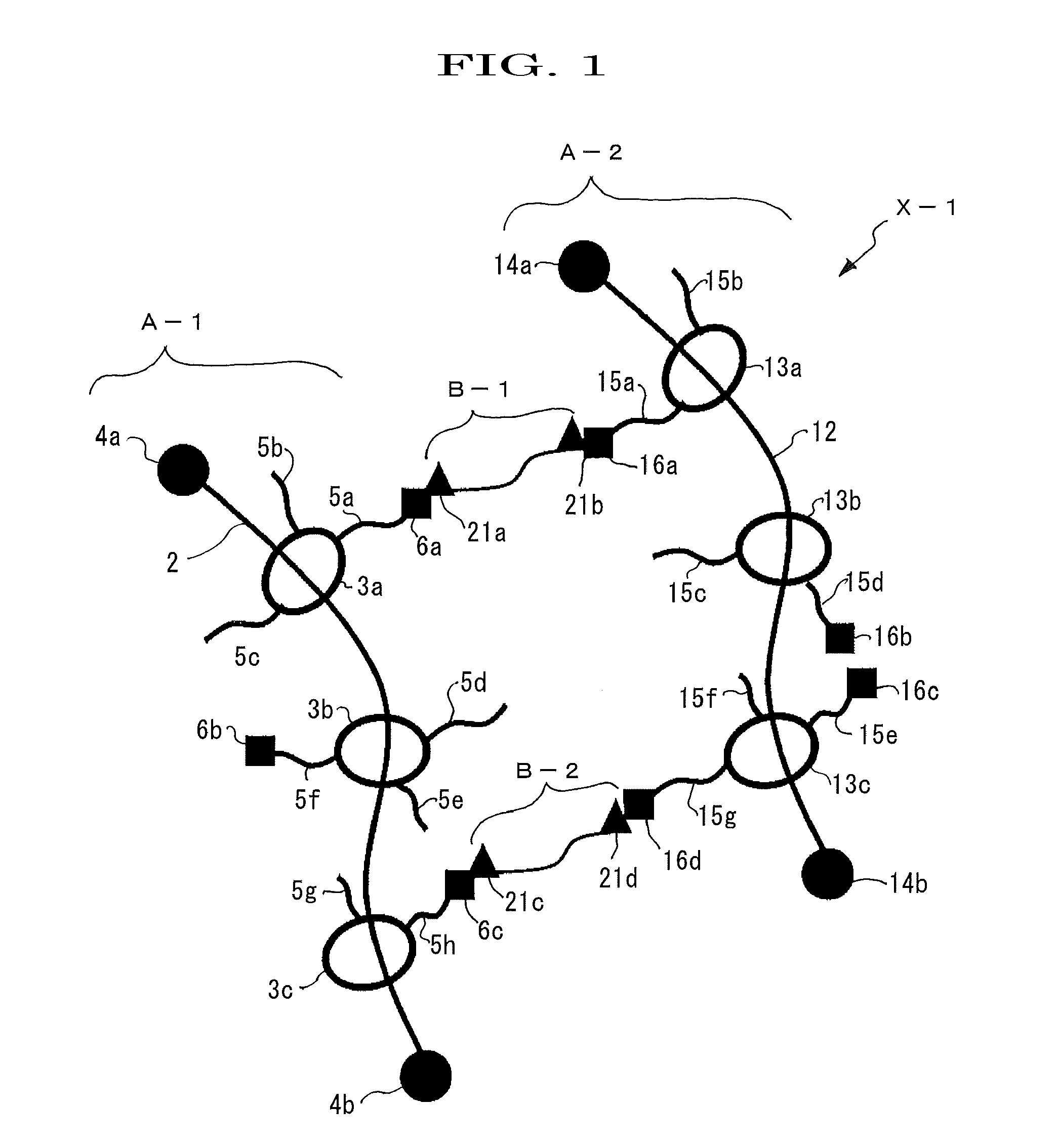 Crosslinking composition having a polyrotaxane and a compound having two or more oxirane groups and/or oxetane groups