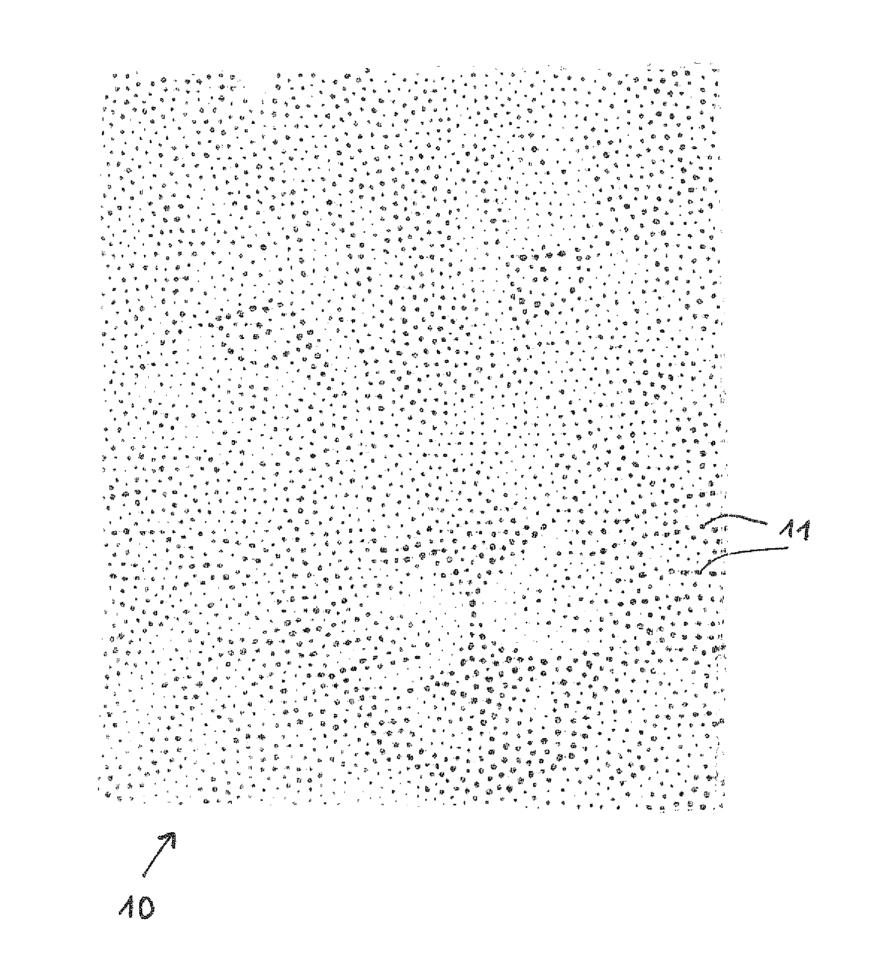 Fibrous product with a rastered embossing and method for producing same