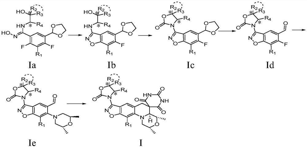 Benzisoxazole spiropyrimidine triketone compounds and preparation method and use