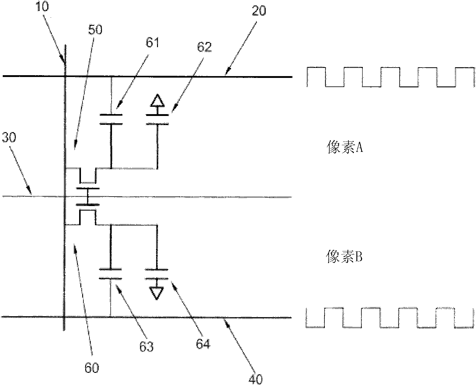 Multi-partition pixel drive circuit and method thereof
