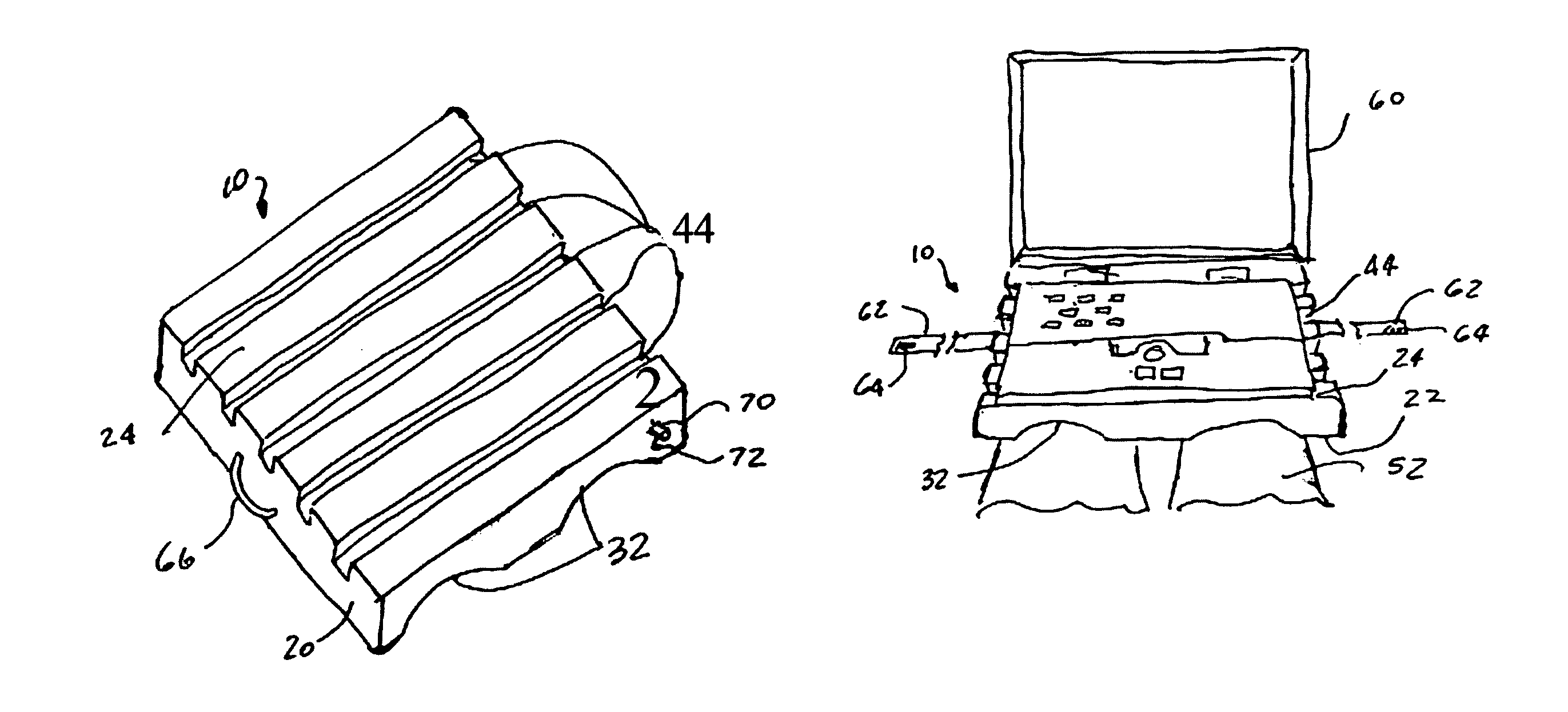 Combination notebook computer support and cushion