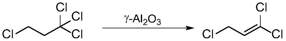 Gamma-aluminum oxide modified catalyst, preparation method thereof and application of gamma-aluminum oxide modified catalyst in synthesis of 1, 1, 3-trichloropropene