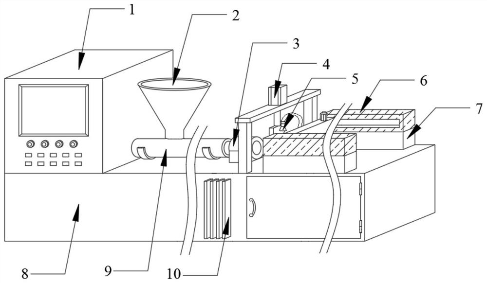 Extrusion molding mechanism for ultrahigh molecular weight polyethylene composite pipe