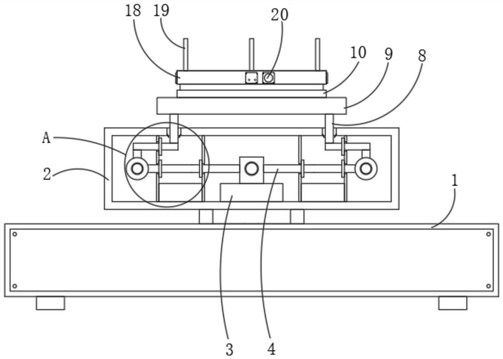 Clamping and feeding mechanism capable of moving in four directions and used for gear box machining