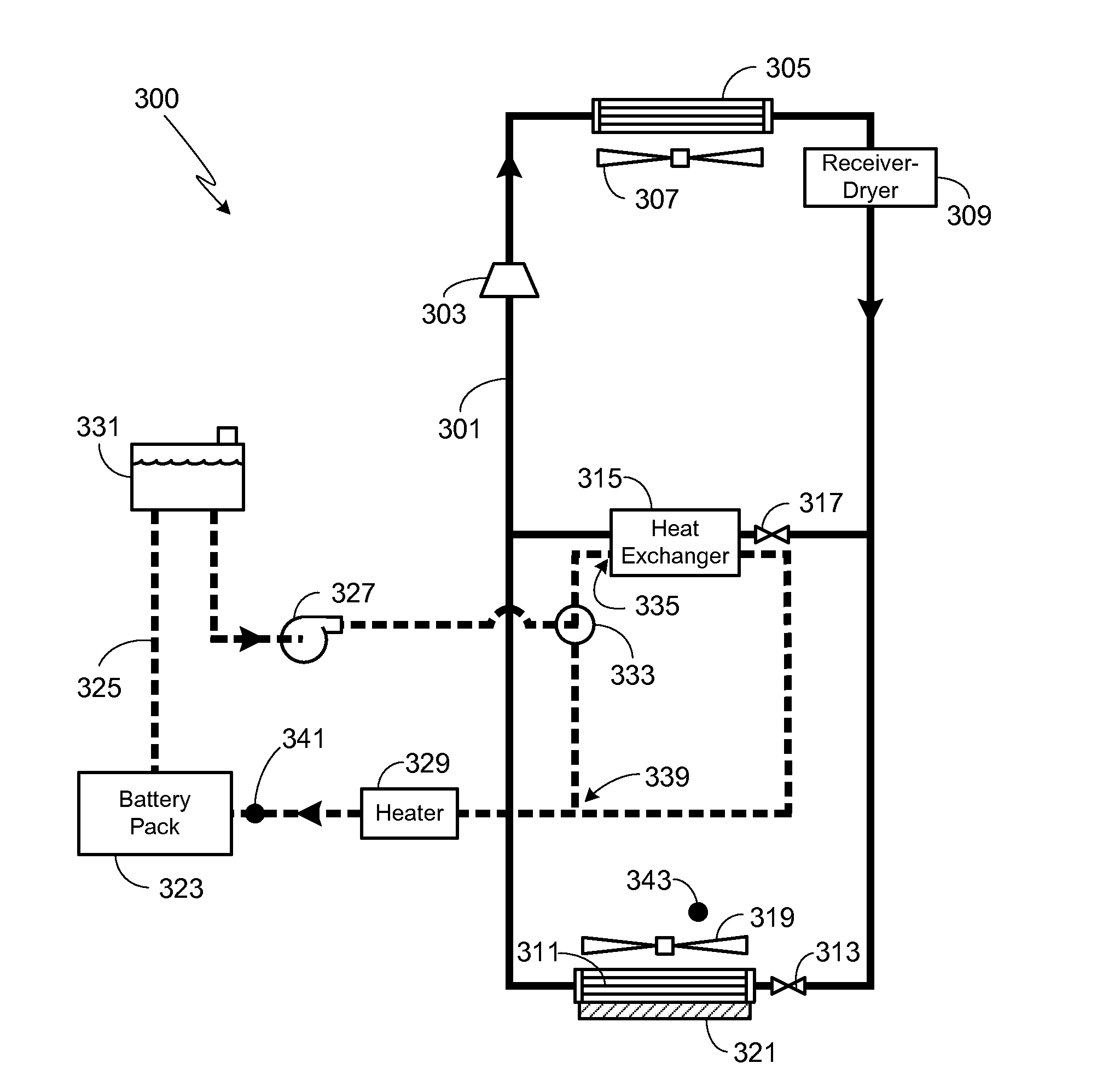 Thermal Management System with Heat Exchanger Blending Valve