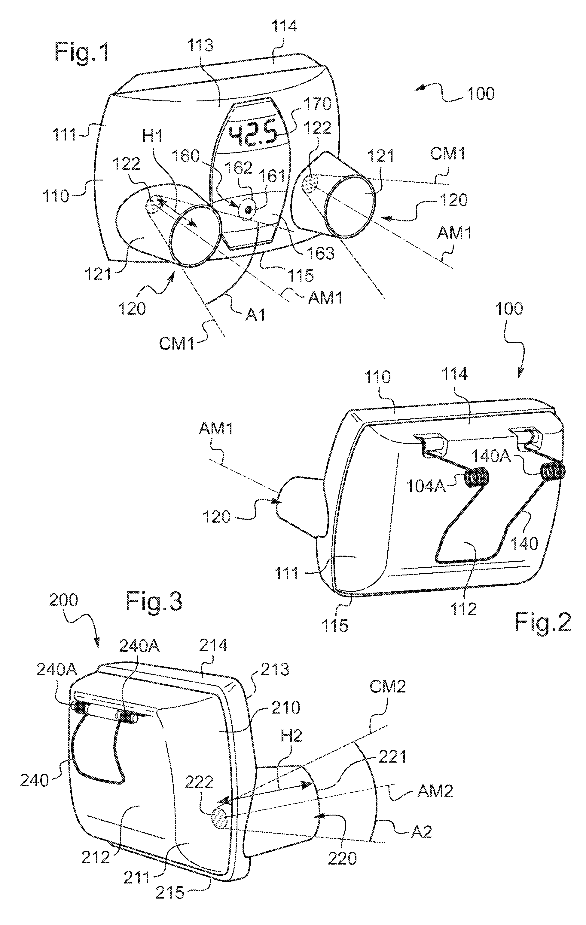 Device for measuring a characteristic reading distance of an individual