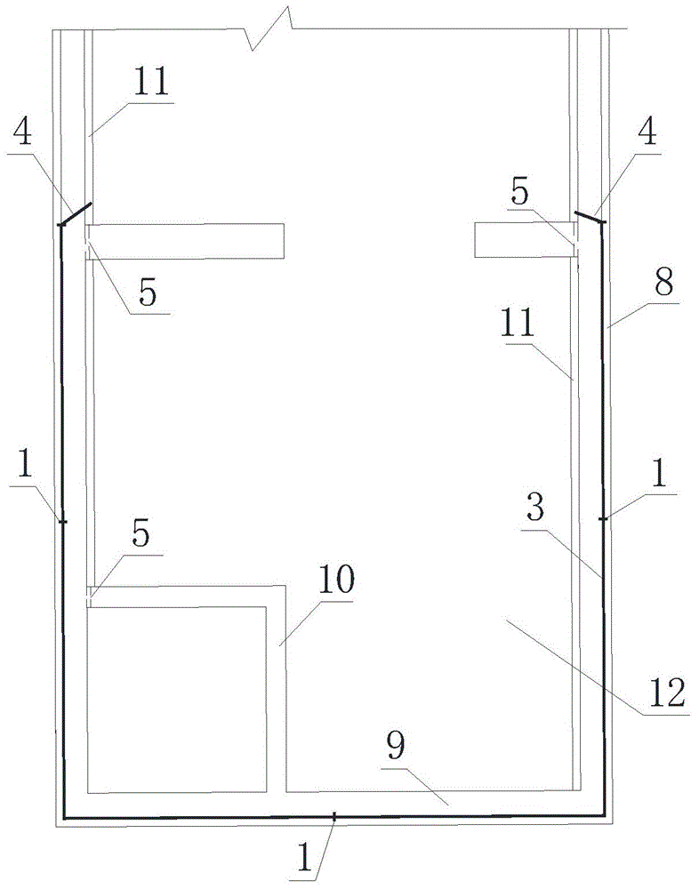 Waterproof and drainage structure of vertical shaft in underground workhouse and construction method for waterproof and drainage structure