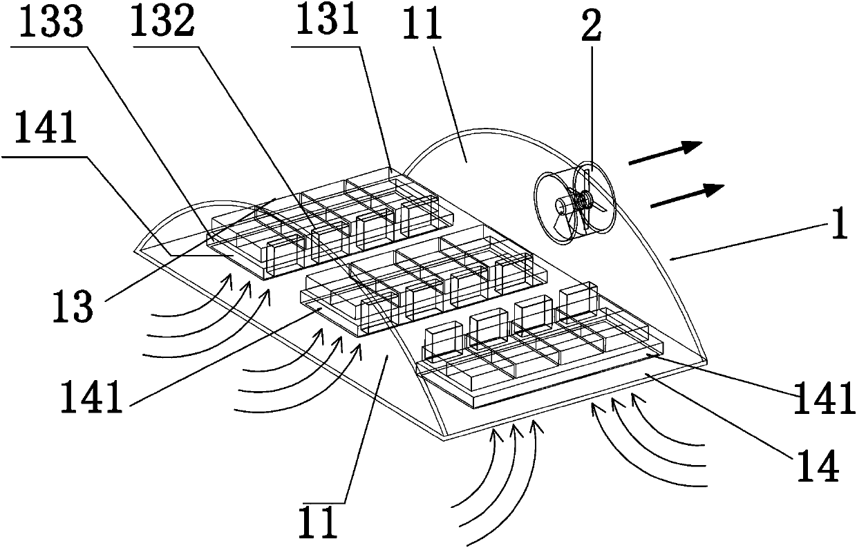 A tunnel air purification equipment