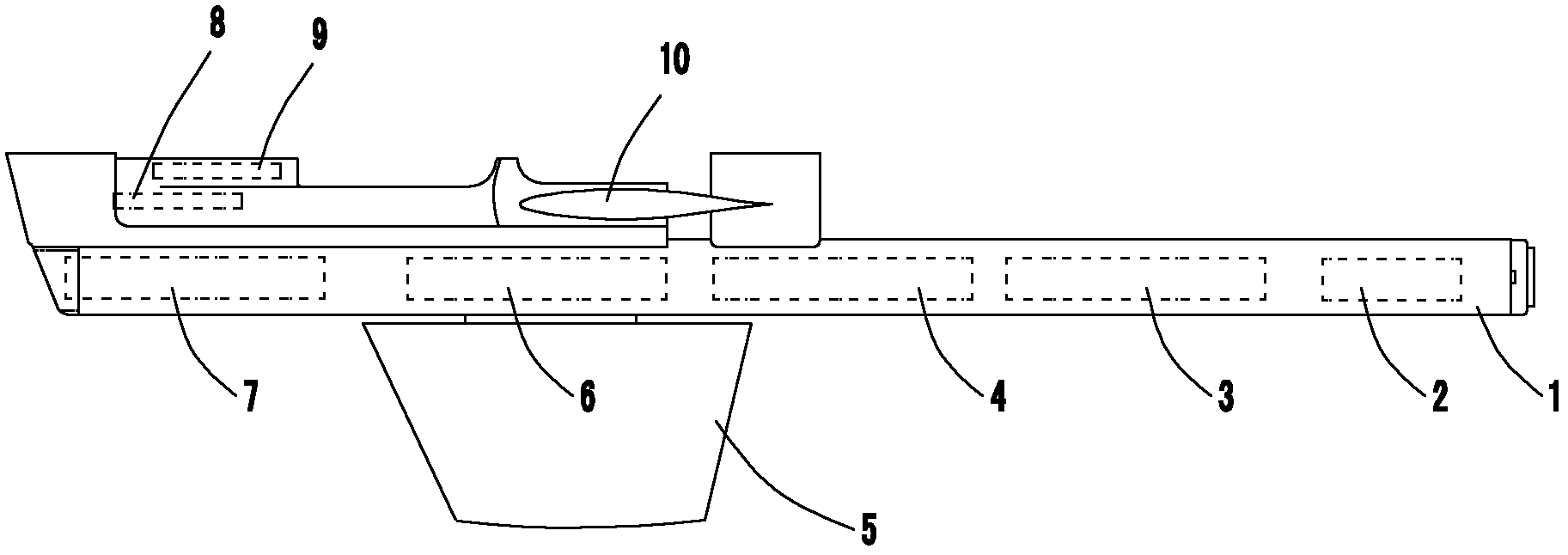 Ocean towed line array three-wing positioning device and positioning method
