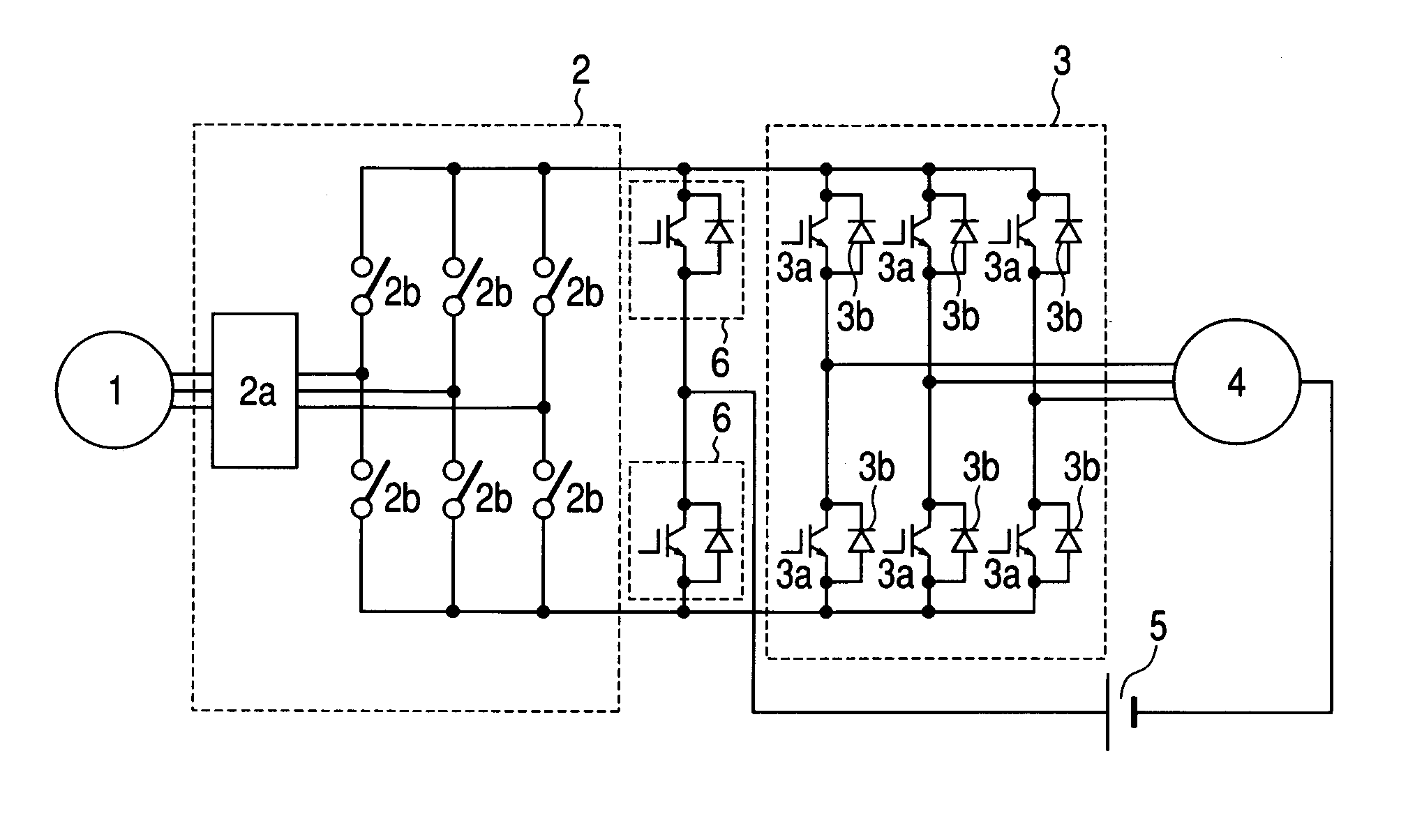 Alternating current motor drive circuit and electric vehicle drive circuit