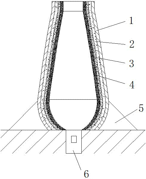 Lime calciner paint liner and forming method thereof