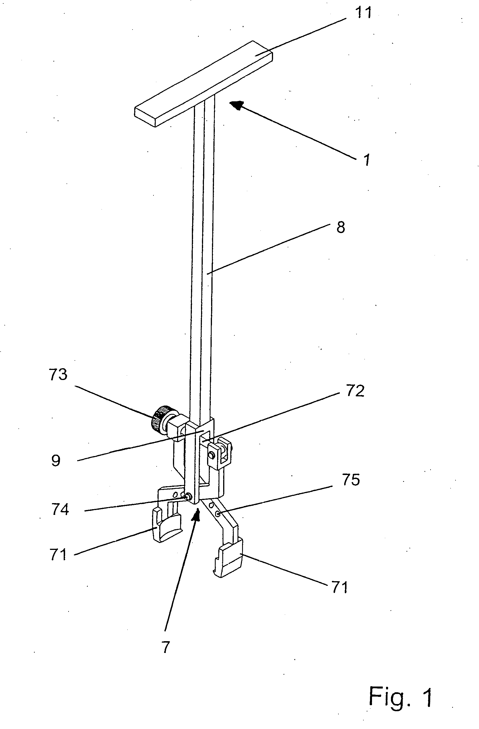 Universal extractor for total endoprostheses of (tep) of the knee joint