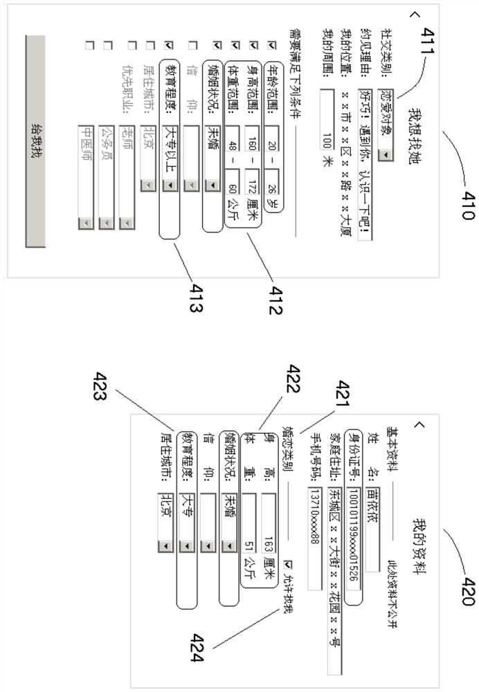 Social search method and system based on position and bidirectional matching, and business mode