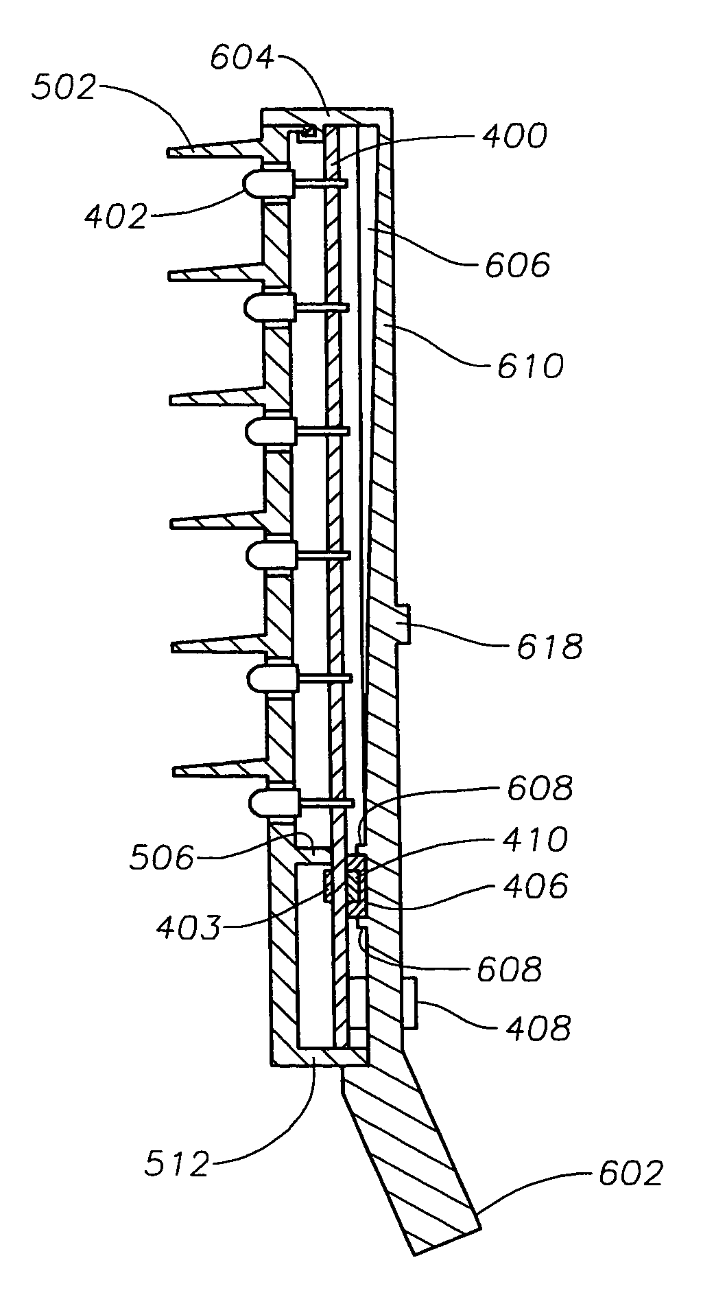 Display device with rail support