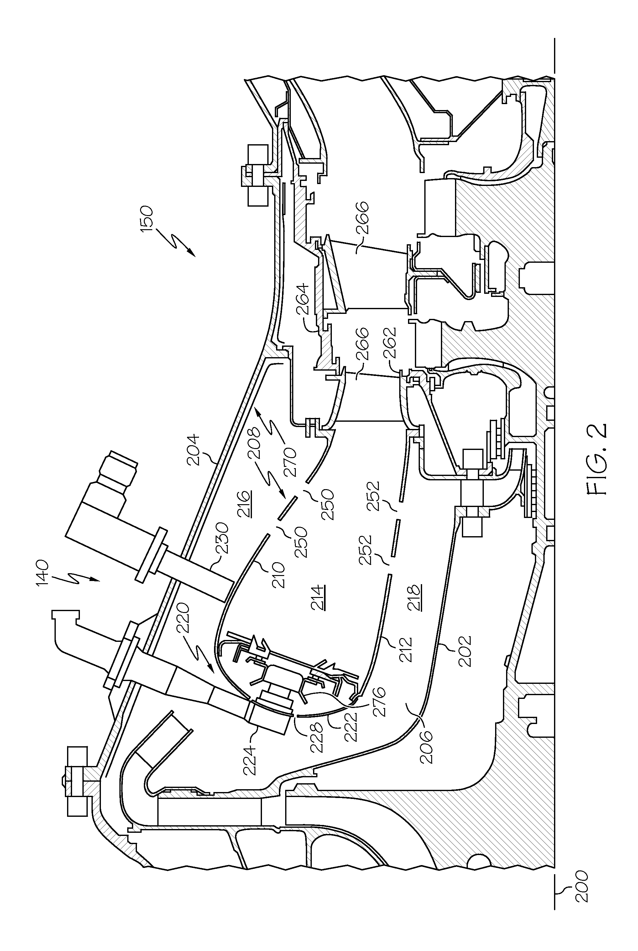 Combustion sections of gas turbine engines with convection shield assemblies