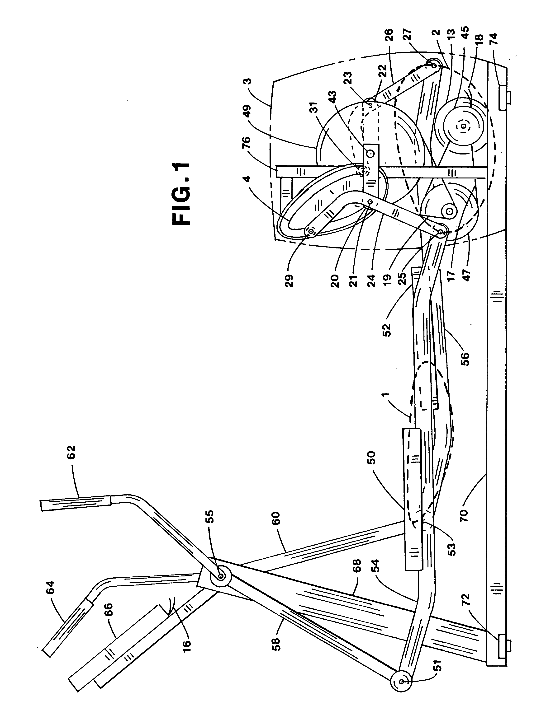 Elliptical exercise apparatus cams