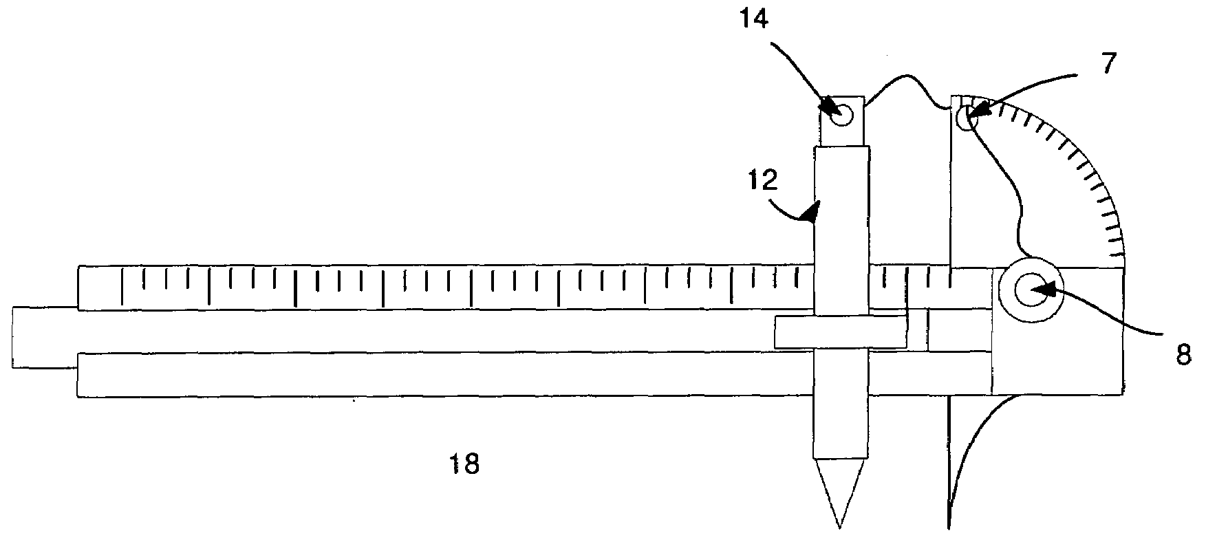Thread ruler and a multi-function drafting instrument