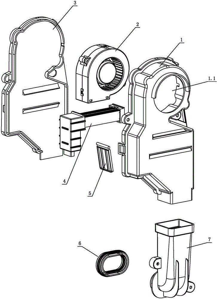 Fan drying device of dish washing machine