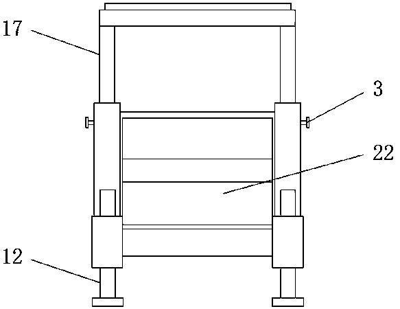 Adjustable supporting frame for building engineering