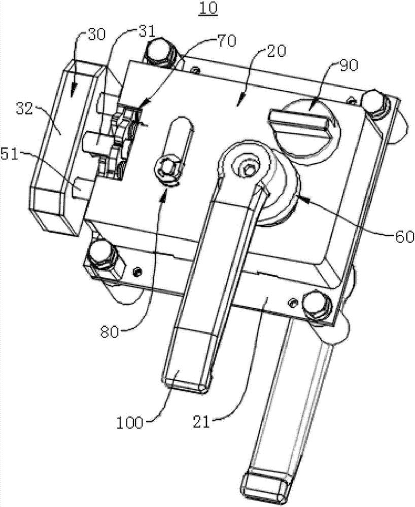 Contact transmission type three-tongue lock and vehicle