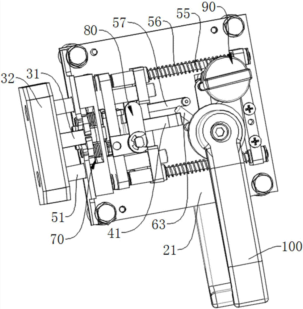 Contact transmission type three-tongue lock and vehicle