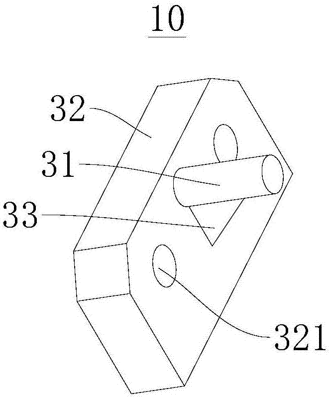 Contact transmission type three-tongue lock and vehicle