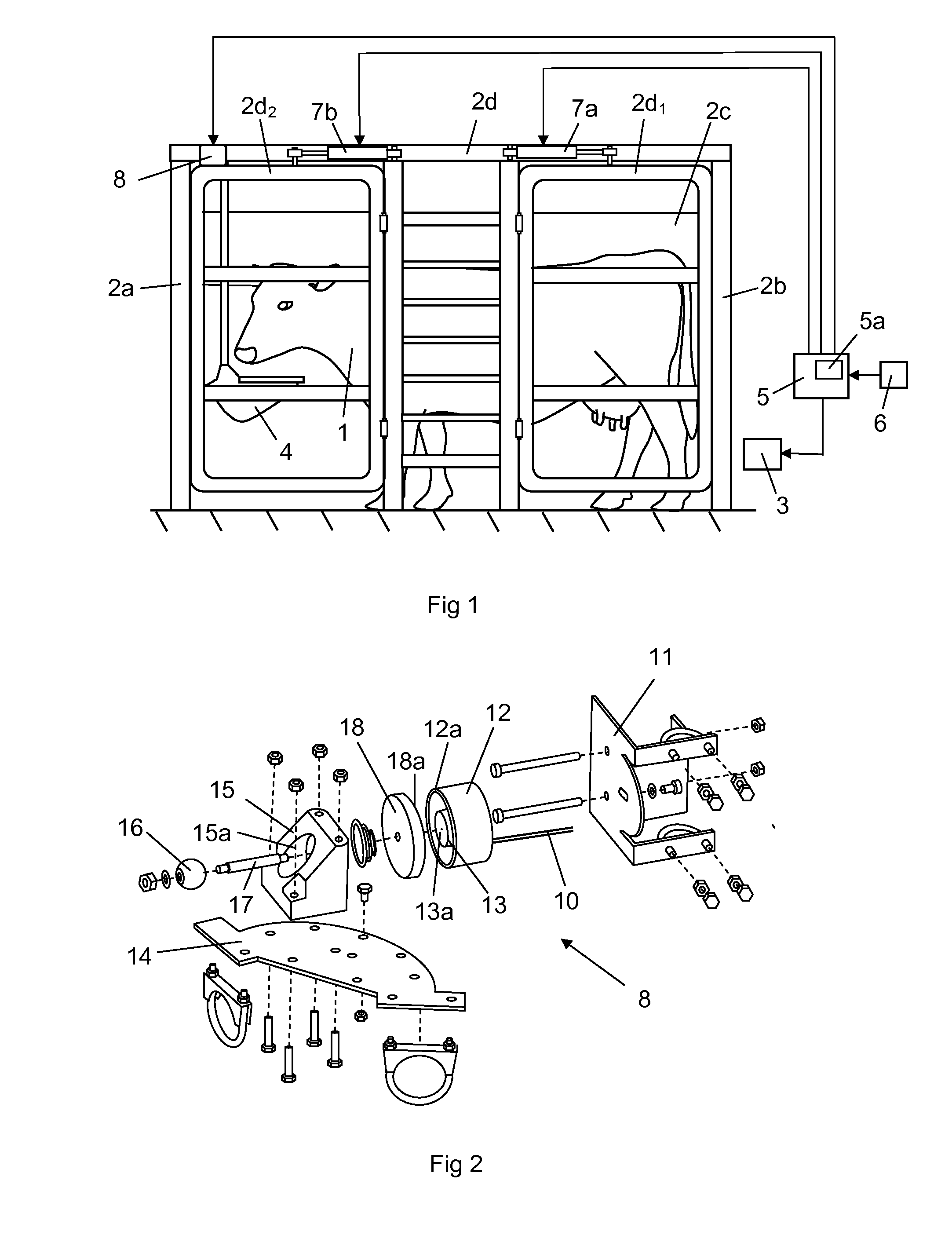 Gate arrangement to a fenced area for at least one animal