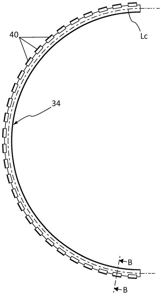 Method for producing part of an aircraft fuselage and tool for implementing said method