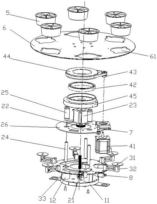 Medicine box control mechanism of medicine dispensing machine