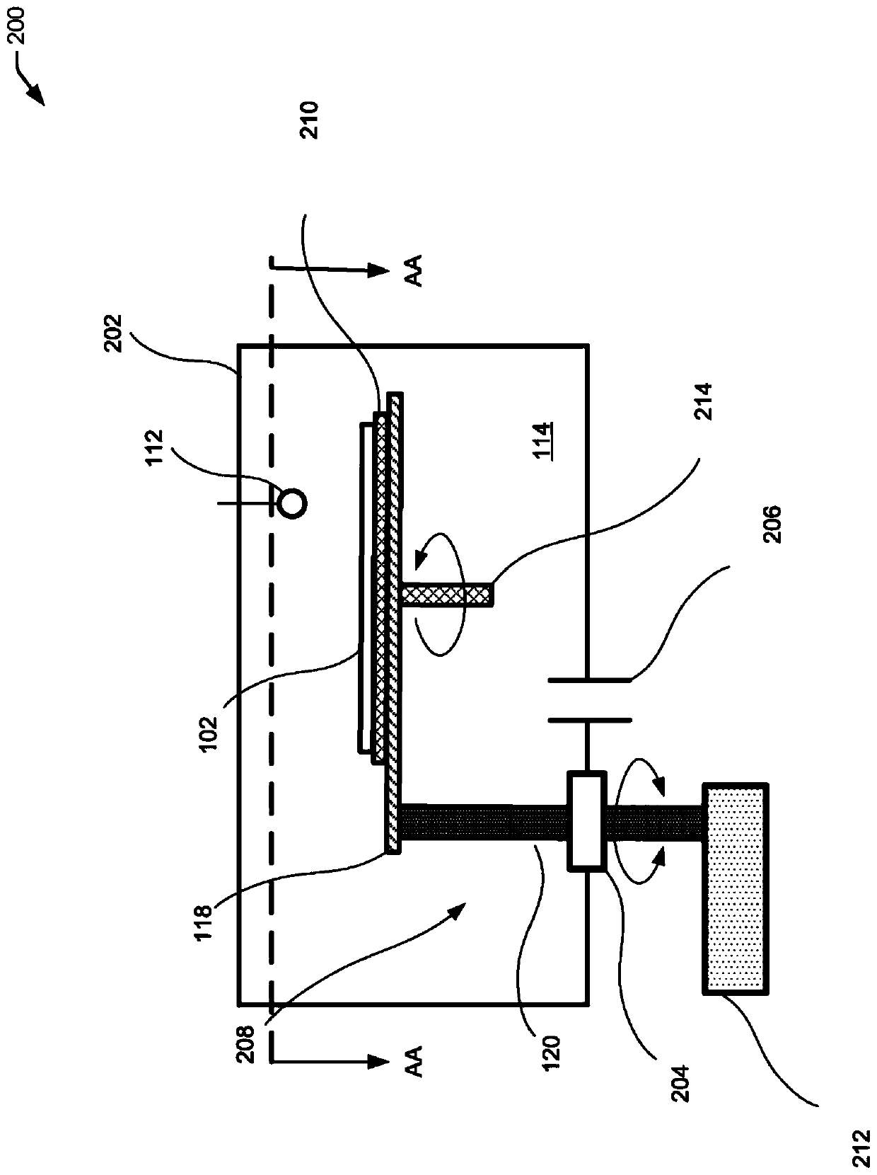 Systems and methods for rotating and translating a substrate in a process chamber