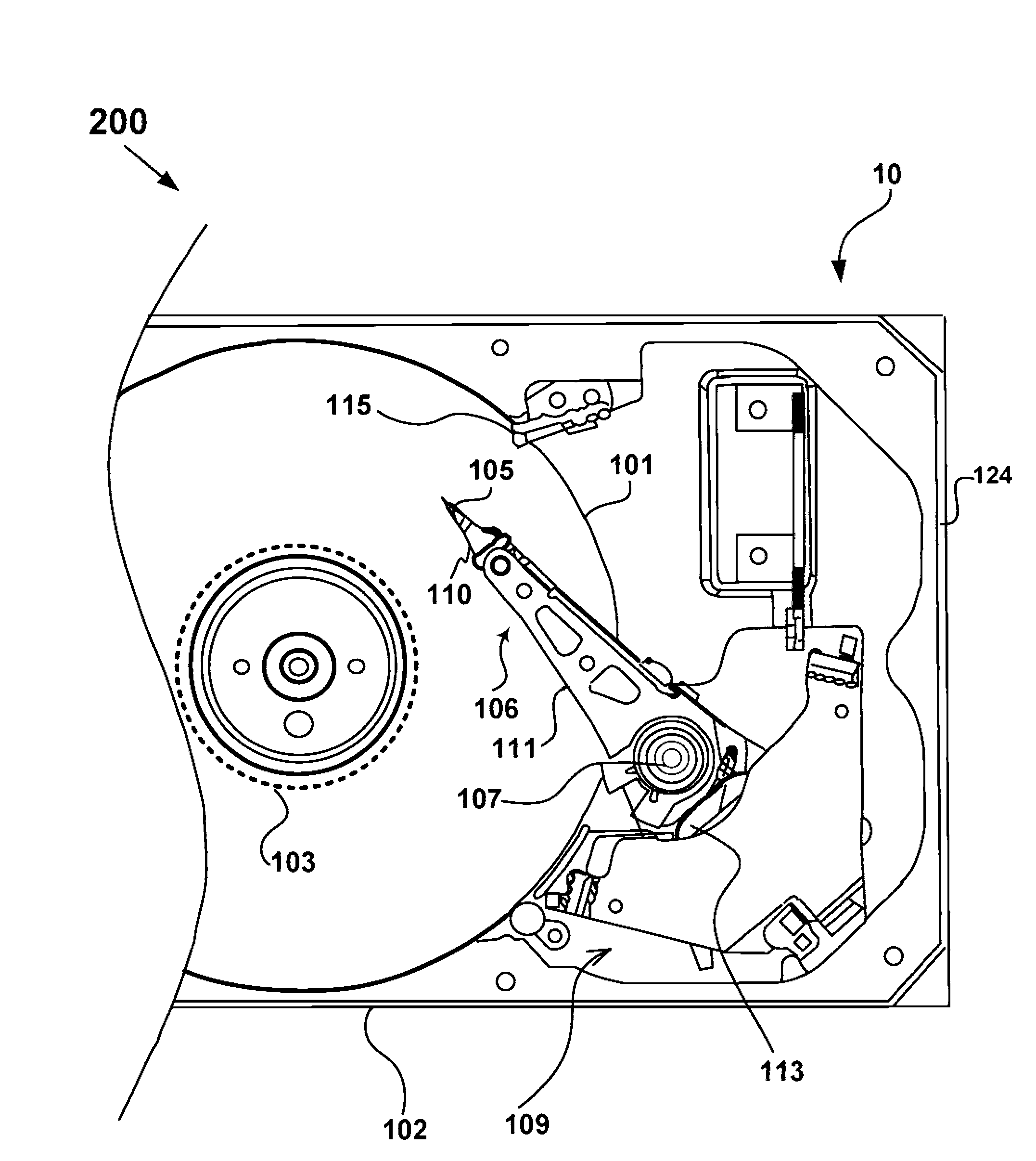 Hermetically resealable hard-disk drive configured for recharging with a low-density gas