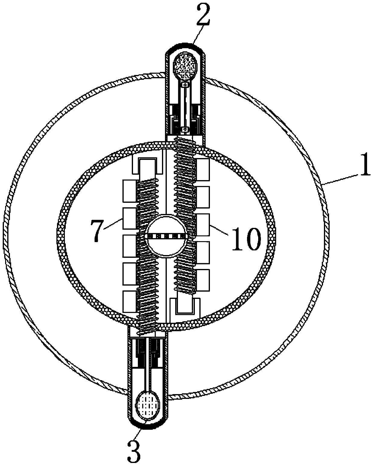 Automatic beef cattle massage device capable of preventing skin disease diffusion