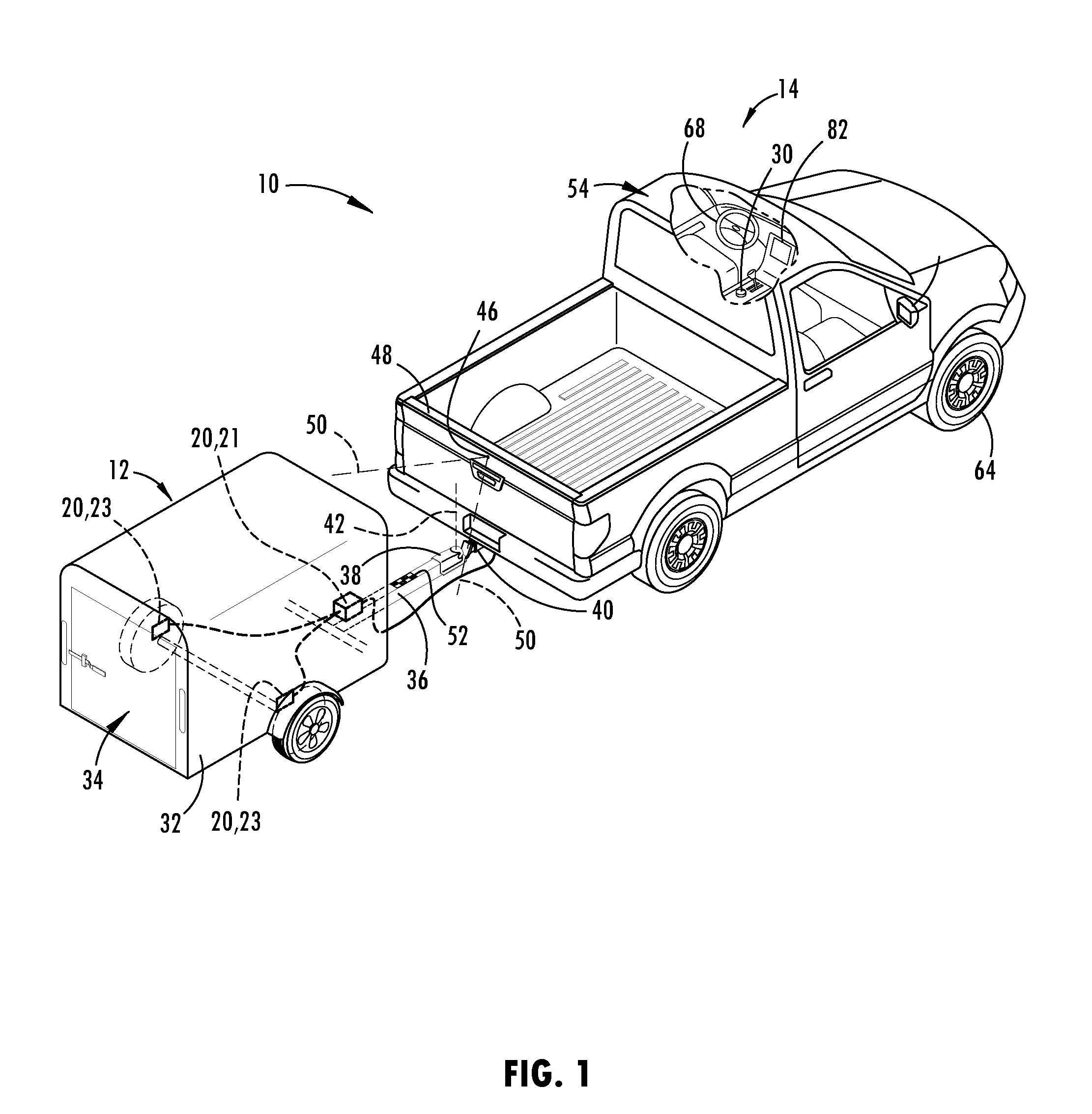 Trailer sensor module and associated method of wireless trailer identification and motion estimation