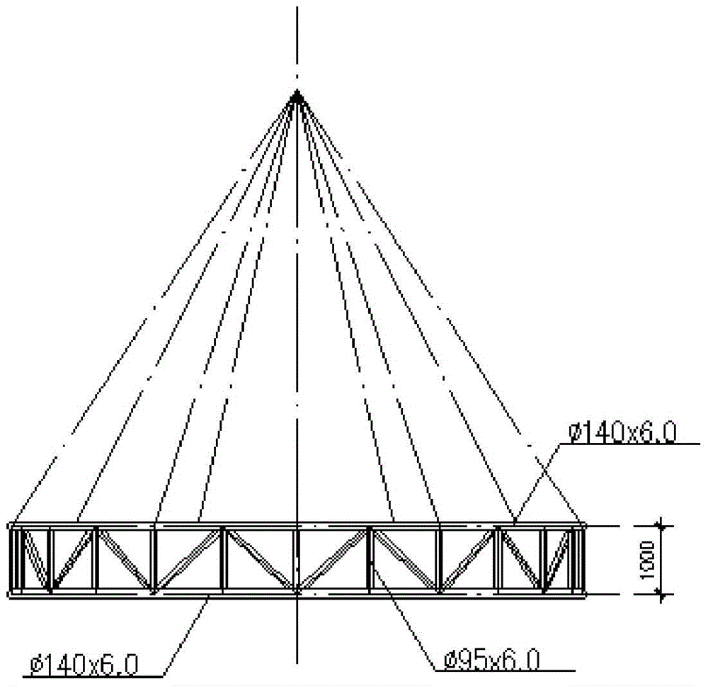 A concrete chimney removal construction platform