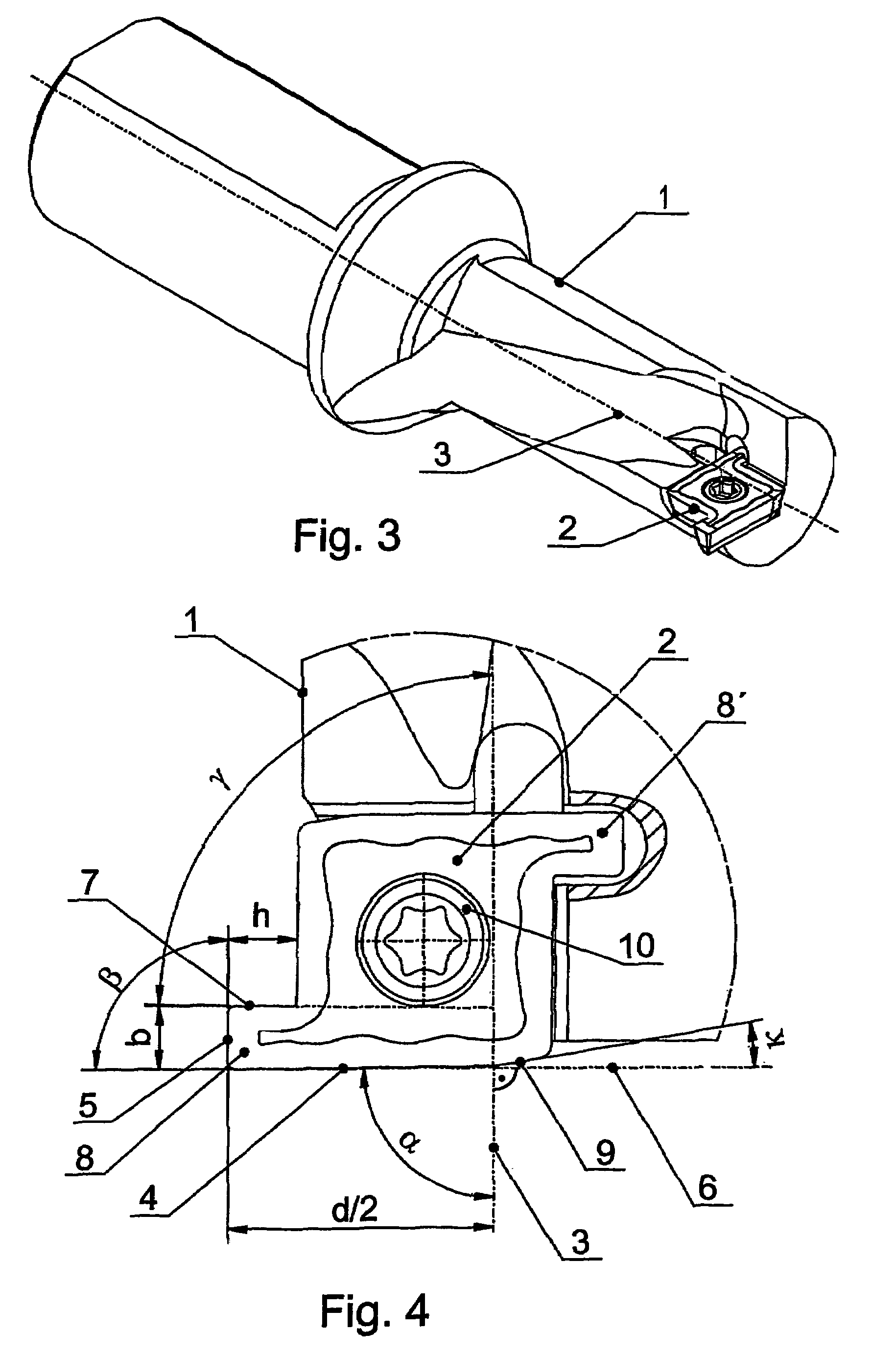 Cutting tool for rotating and drilling into solid blocks