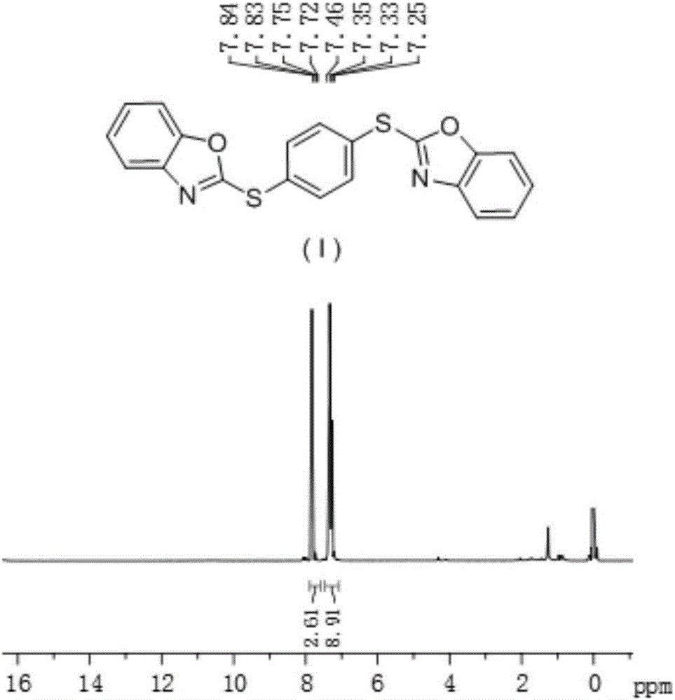 Triaryl sulfonium salt containing benzoxazole skeleton and preparation method thereof