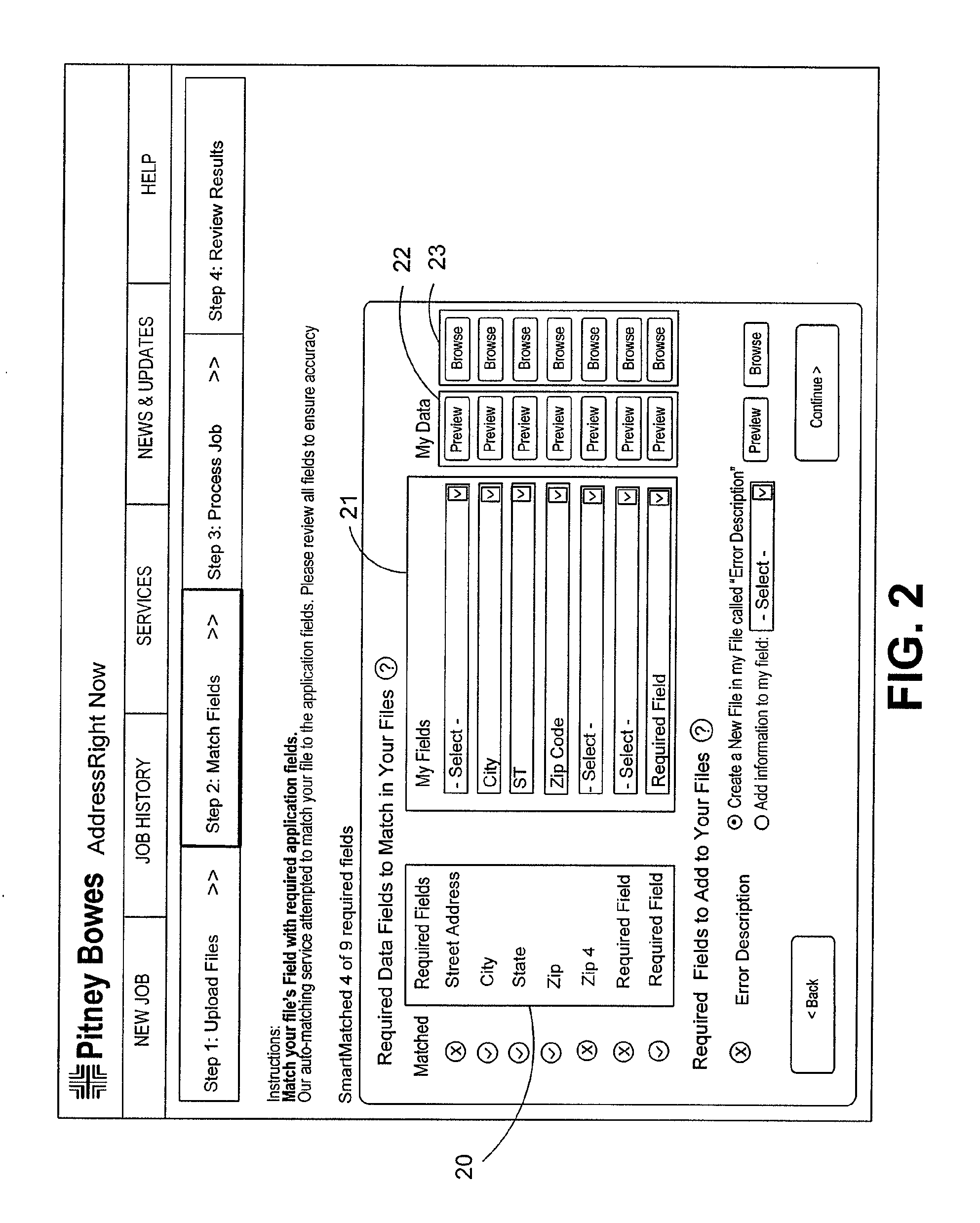 System and method for identifying data fields for remote address cleansing