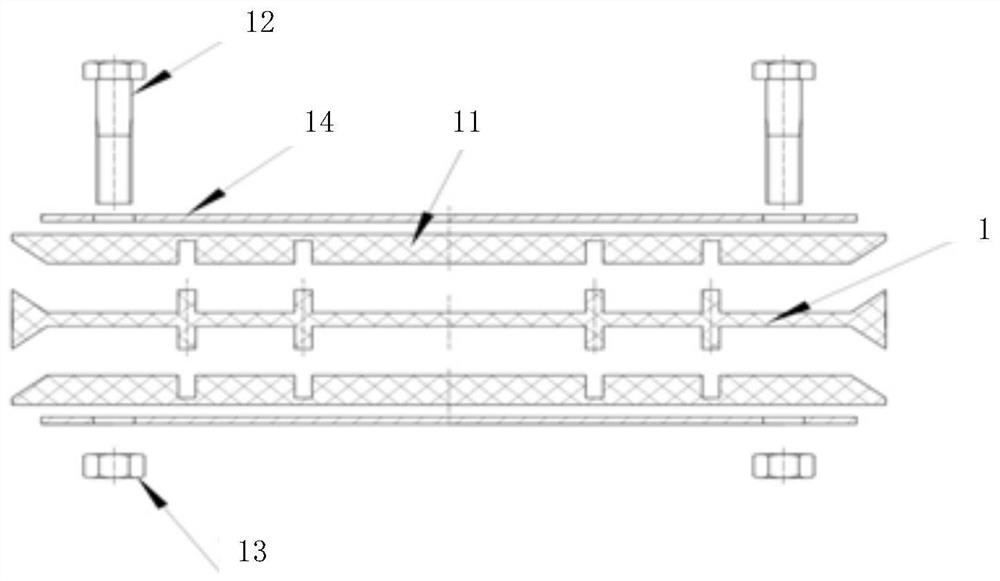 Water stop belt positioning and connecting device and construction method