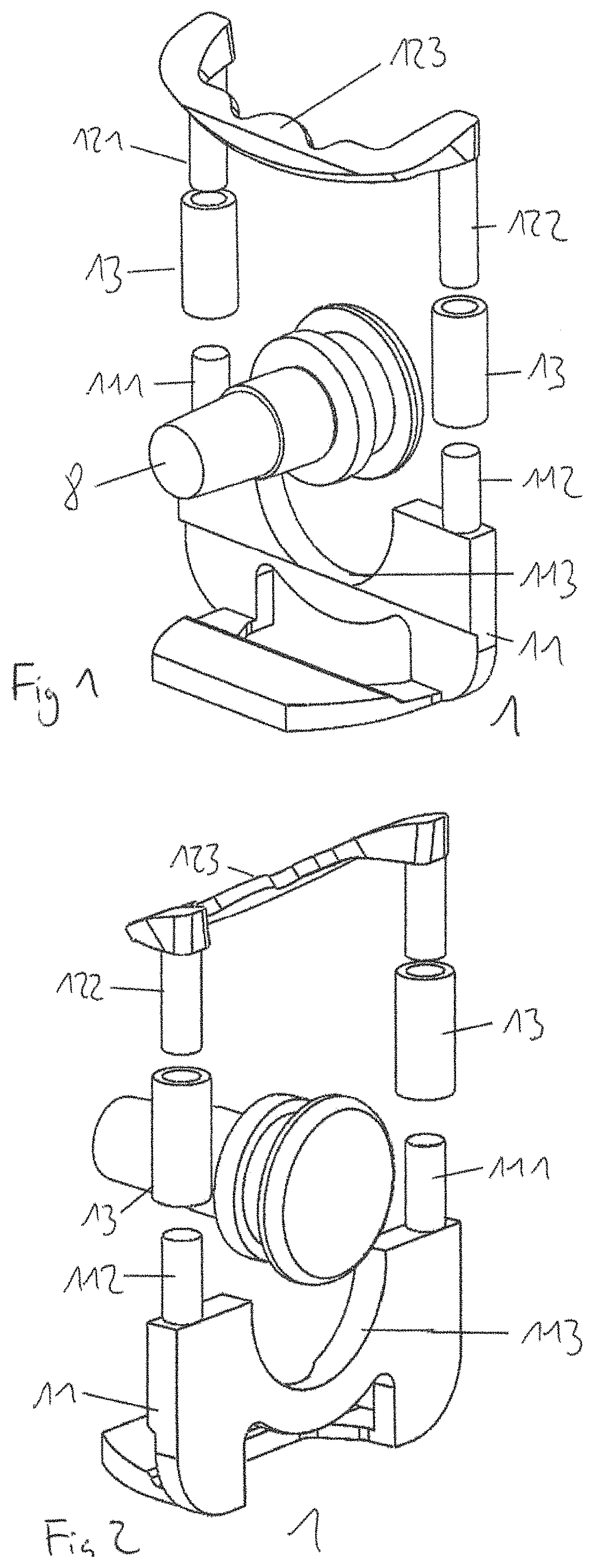 Adapter for a support device for a stringed instrument