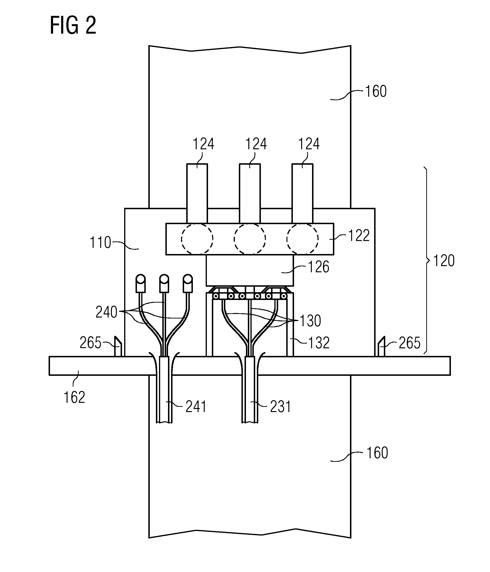 Single piece electric assembly for connecting an off-shore wind turbine with an electric subsea cable, wind turbine, wind turbine cluster and method for mounting such an electric assembly to a wind turbine tower