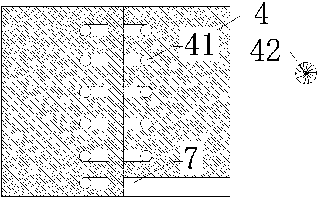 Spraying device for excavation machine